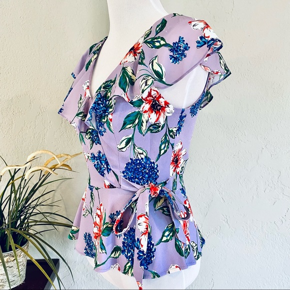 NWT Parker Lais Fleur Ruffle Peplum Blouse, XS - Picture 4 of 14